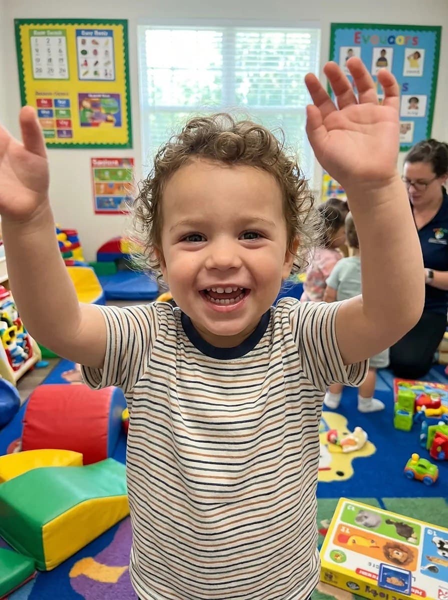 Smiling child shining bright